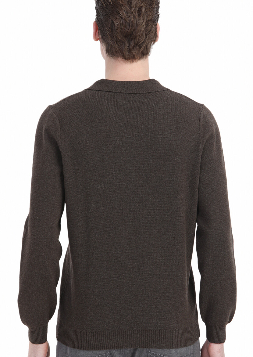 Brown Knitwear Sweatshirt - 4