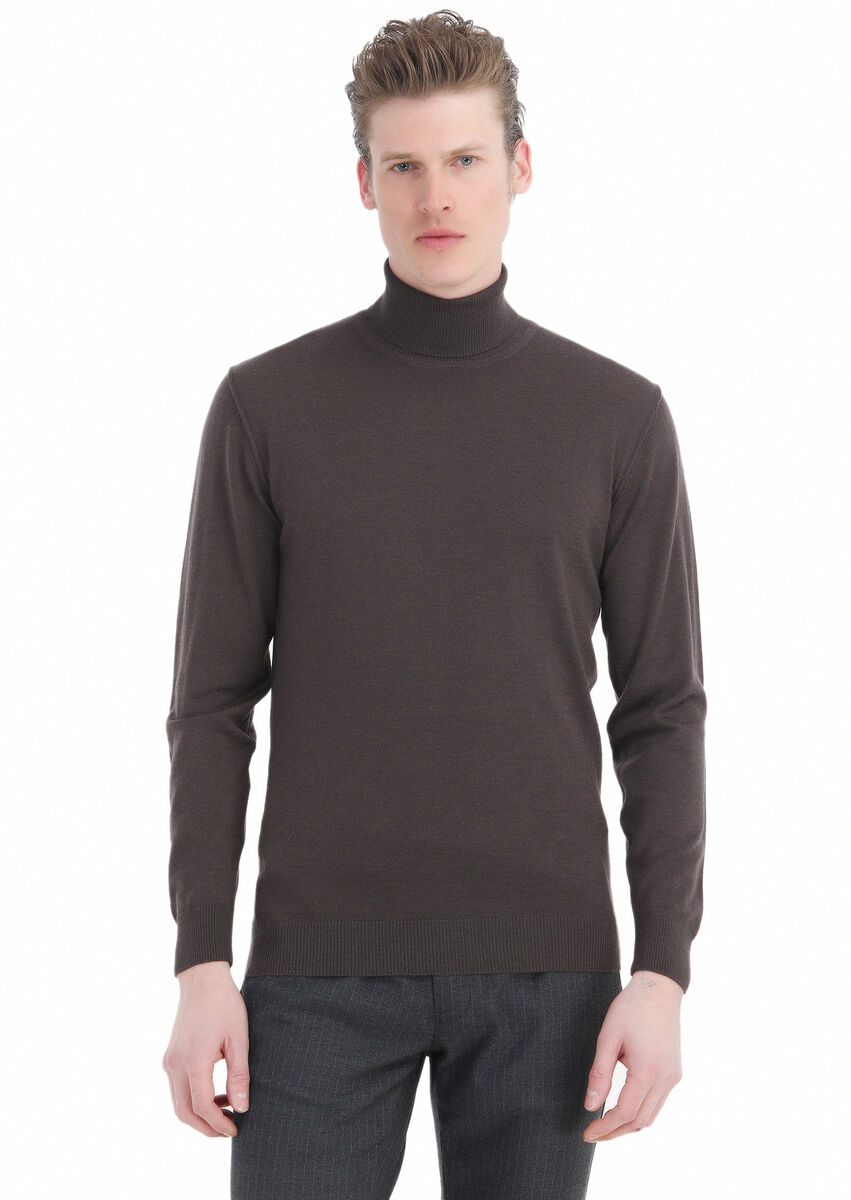 Brown Knitwear Sweatshirt - 1