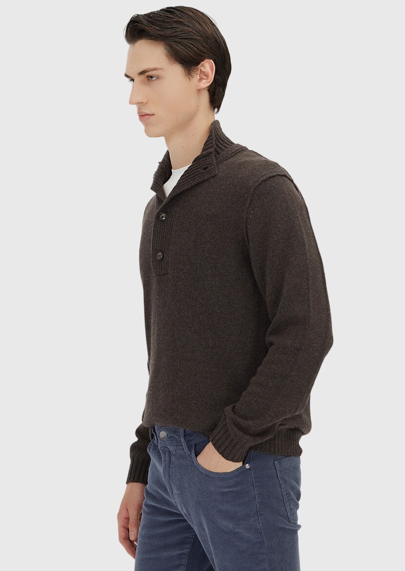 Brown Knitwear Sweatshirt - 3