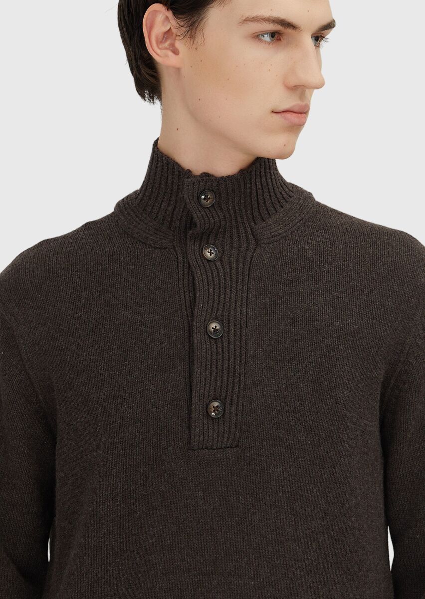 Brown Knitwear Sweatshirt - 4