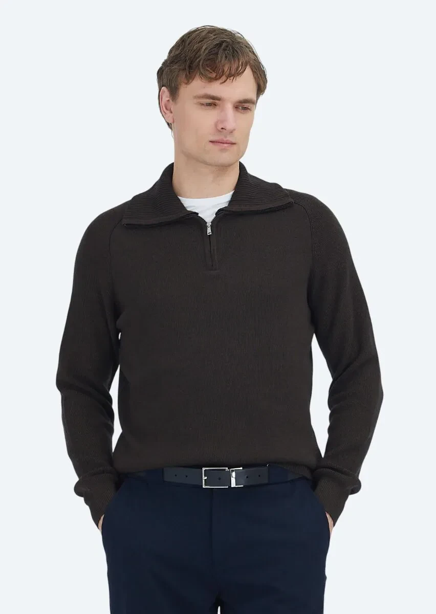 Brown Knitwear Sweatshirt - 1