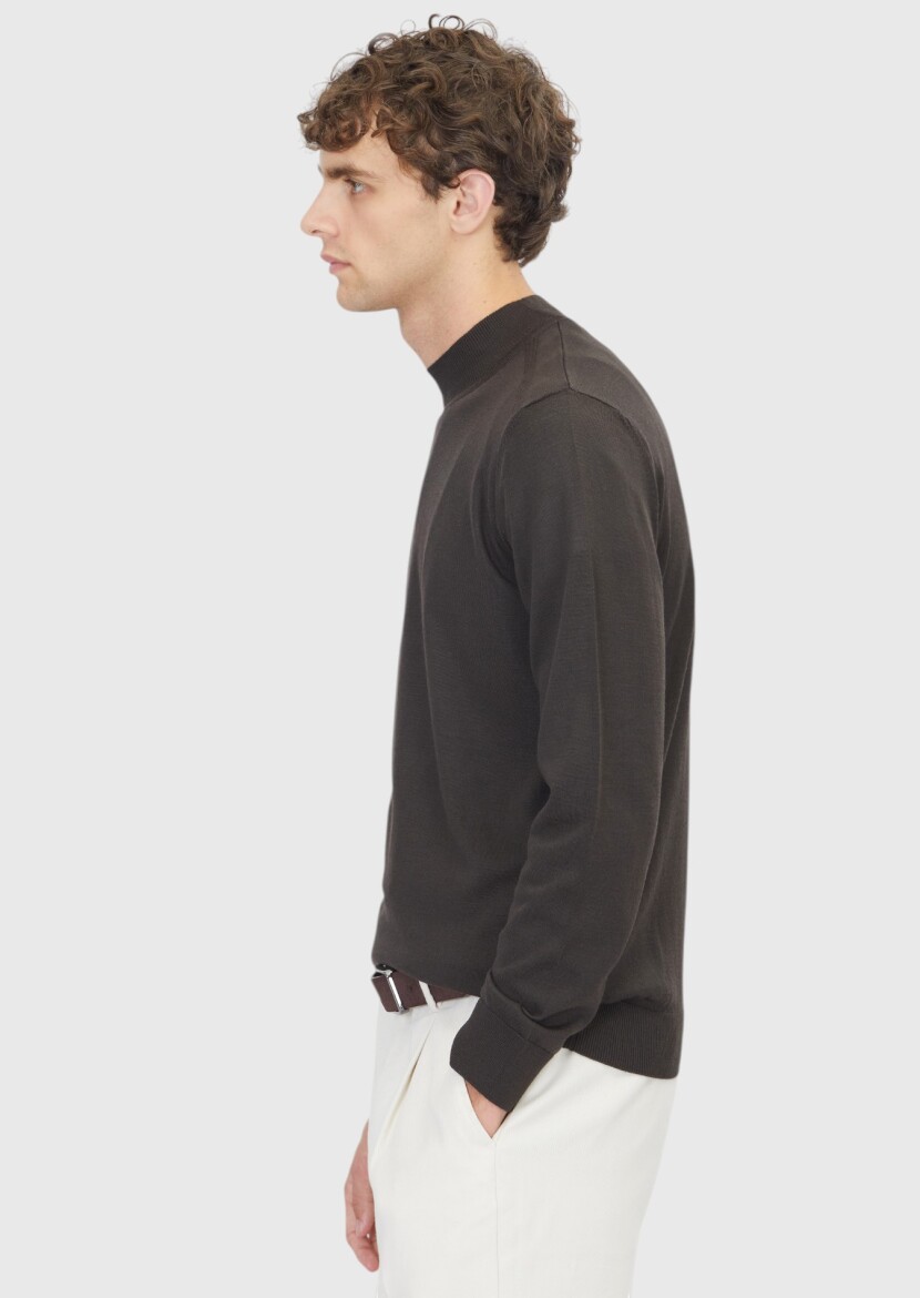 Brown Knitwear Sweatshirt - 3