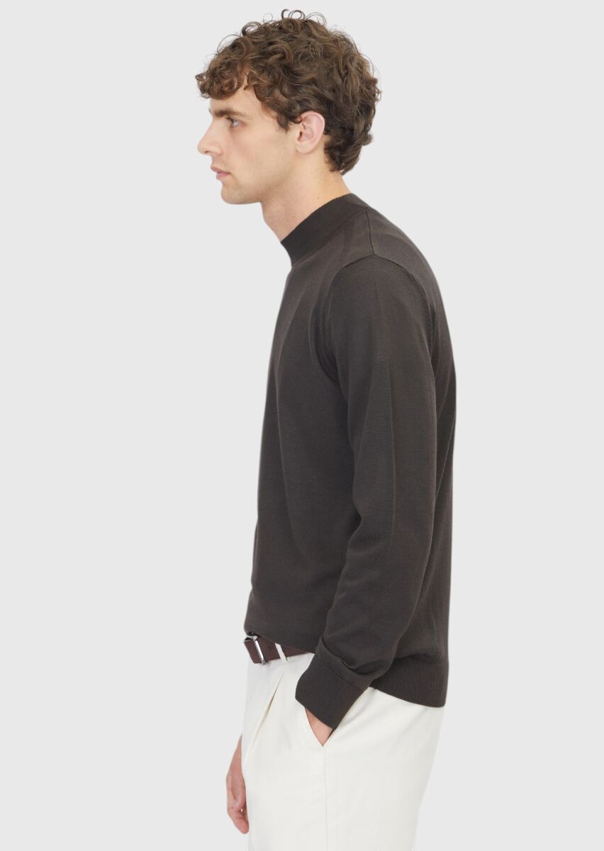 Brown Knitwear Sweatshirt - 3