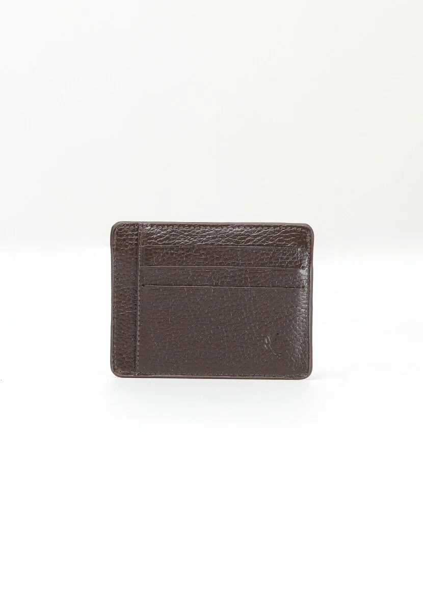Brown Leather Card Holder - 2