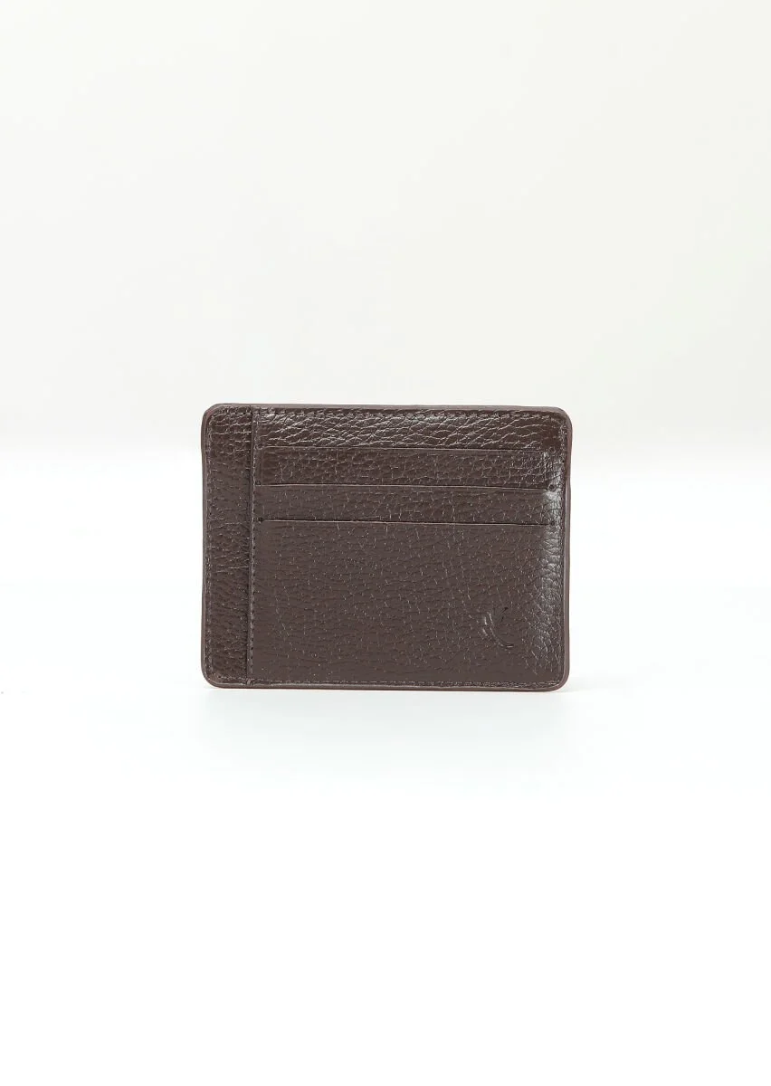 Brown Leather Card Holder - 2