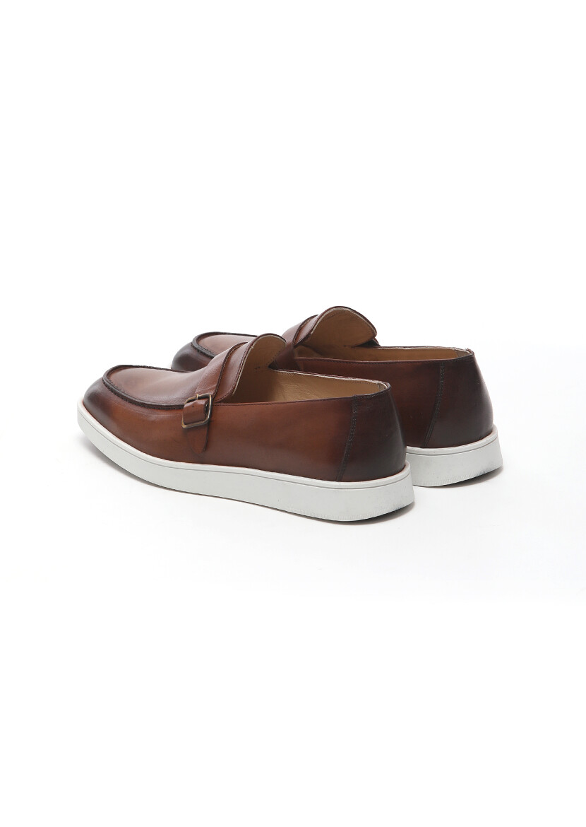 Brown Leather Casual Loafer - 4