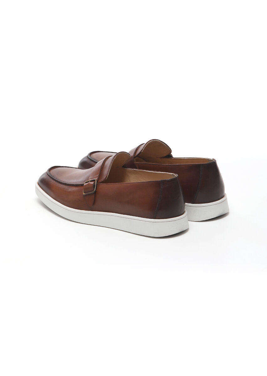 Brown Leather Casual Loafer - 4