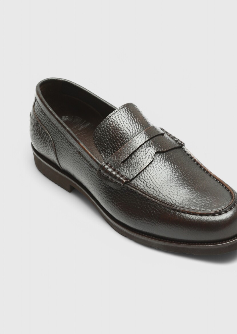 Brown Leather Casual Loafer - RAMSEY