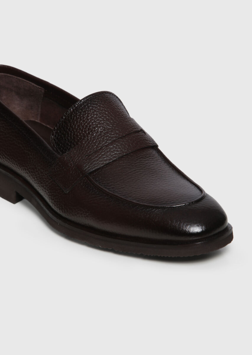 Brown Leather Casual Loafer - 2