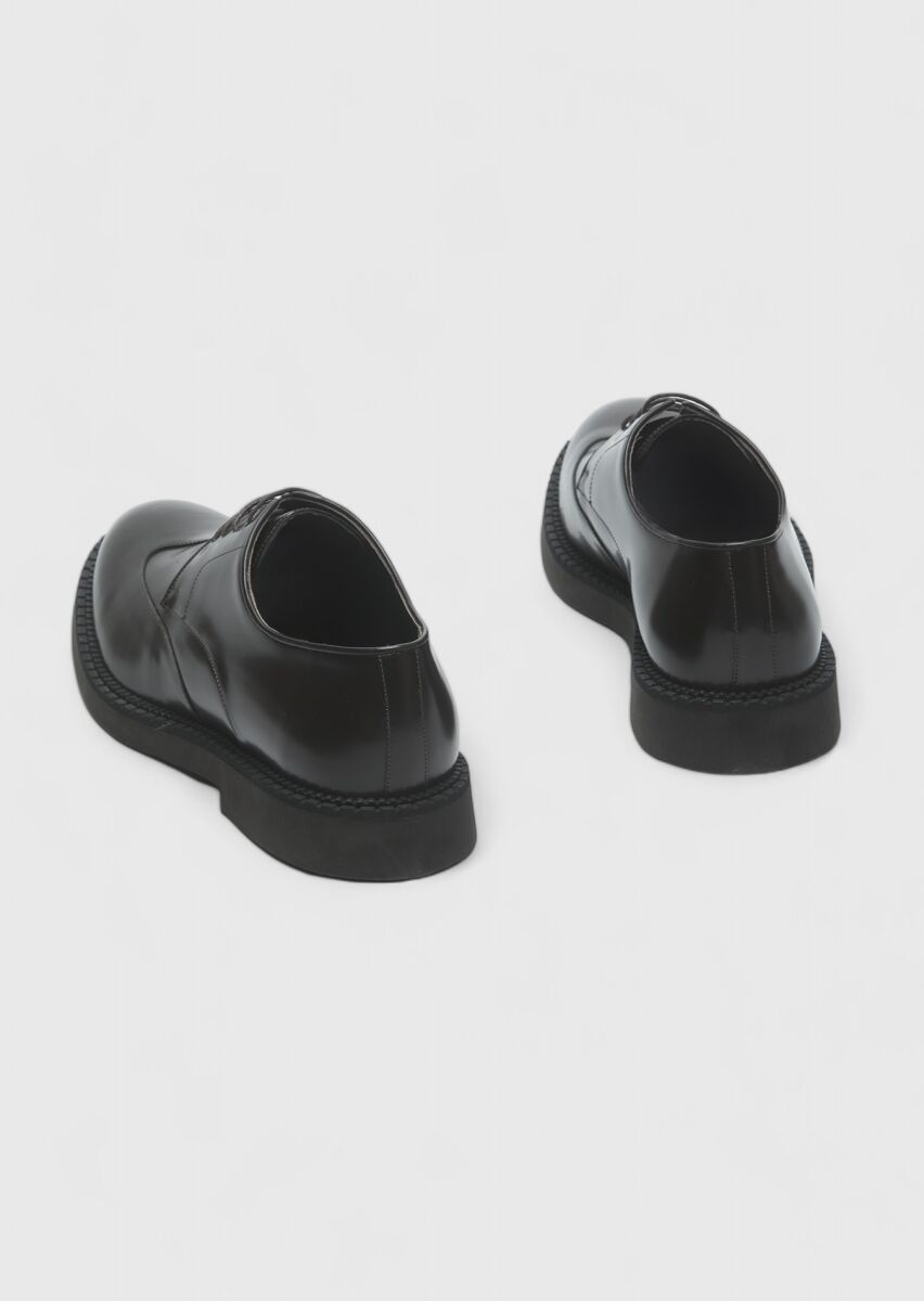 Brown Leather Casual Shoes - 4