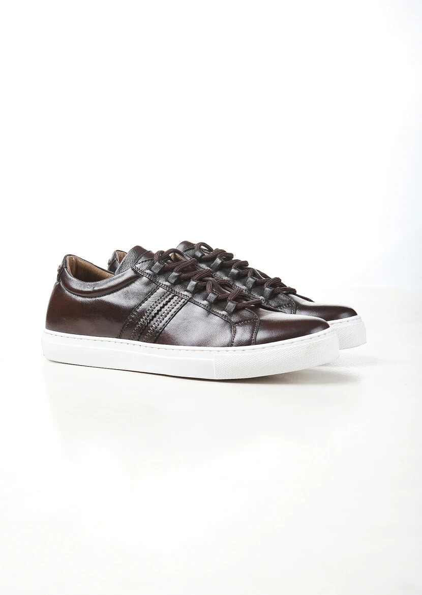 Brown Leather Casual Sneaker - 2