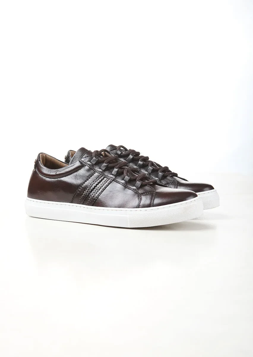 Brown Leather Casual Sneaker - 2