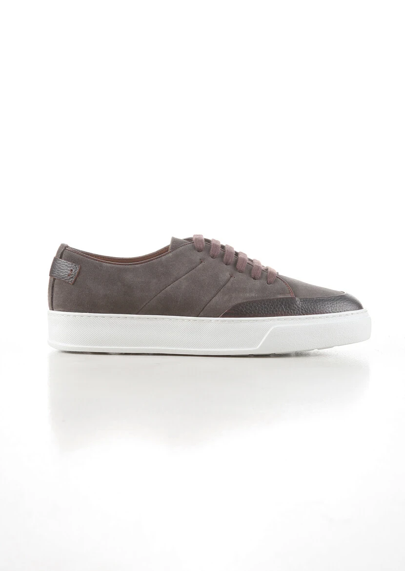 Brown Leather Casual Sneaker - 1