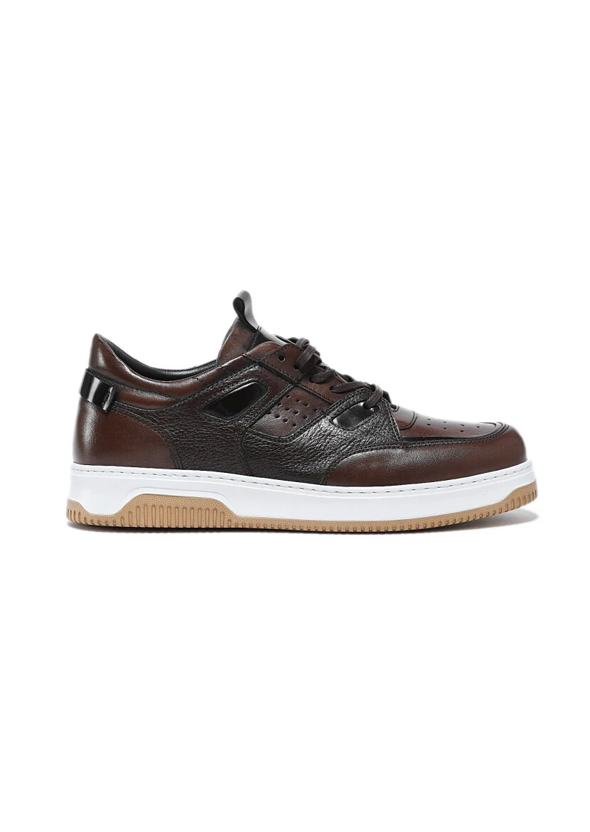 Brown Leather Casual Sneaker - 1