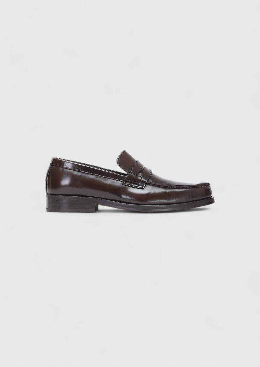 Brown Leather Classical Loafer 