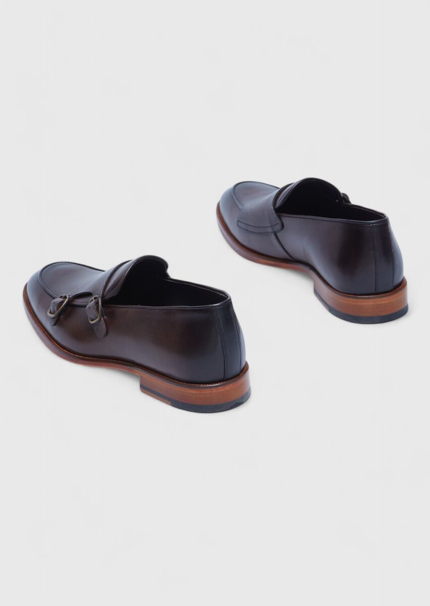 Brown Leather Classical Loafer - 5