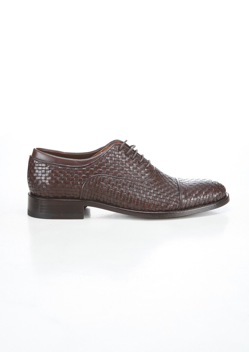 Brown Leather Classical Shoes - 1