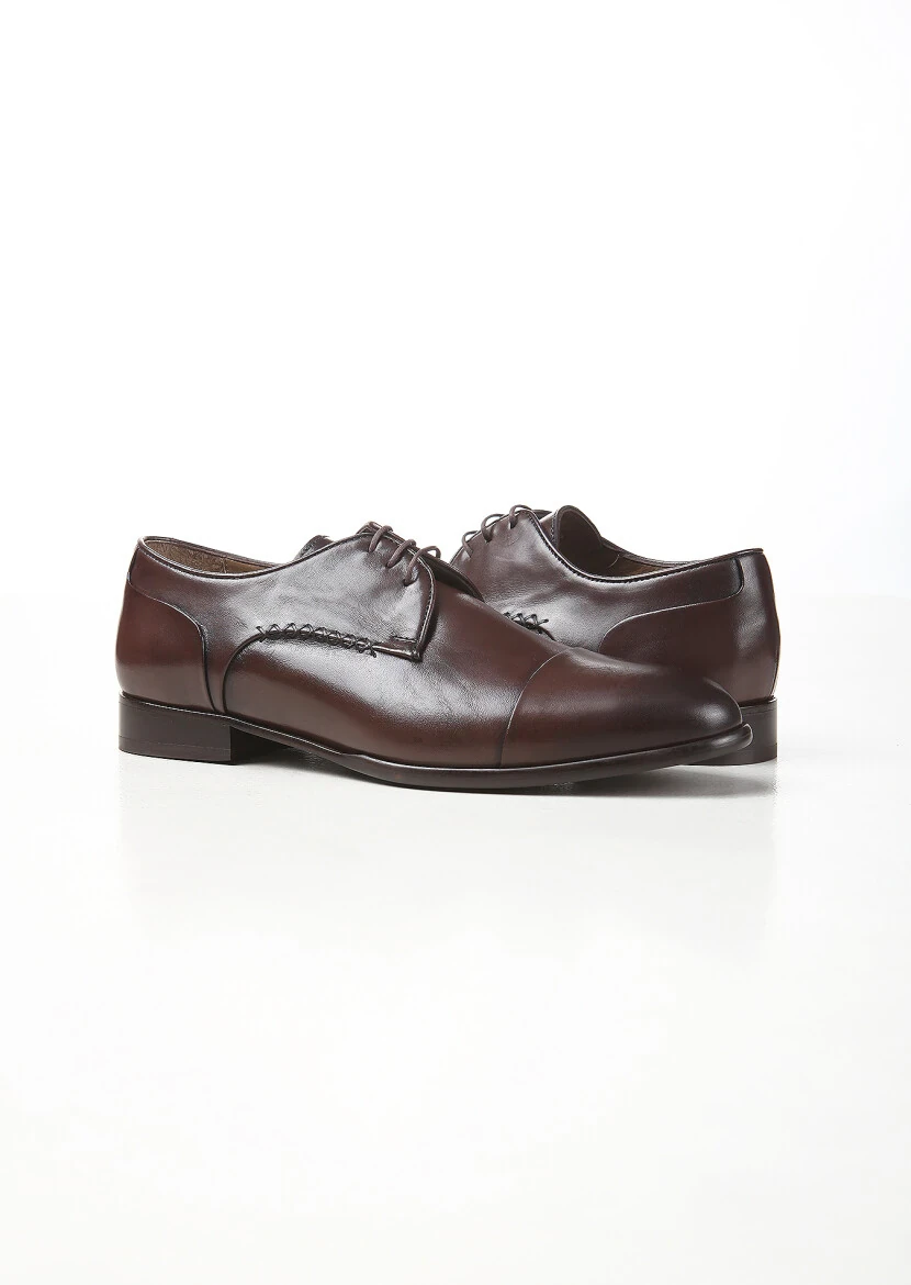 Brown Leather Classical Shoes - 3