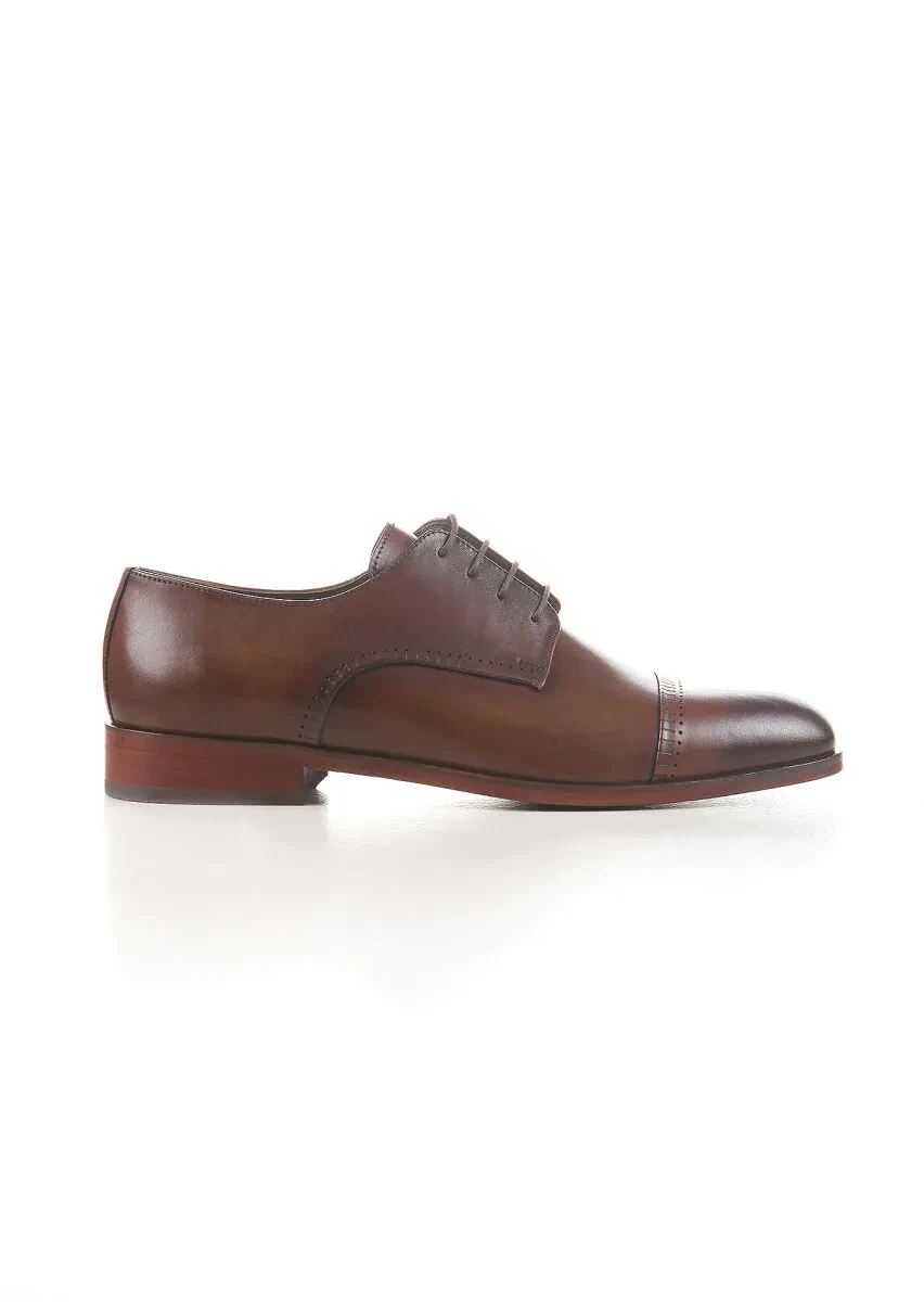 Brown Leather Classical Shoes - 1