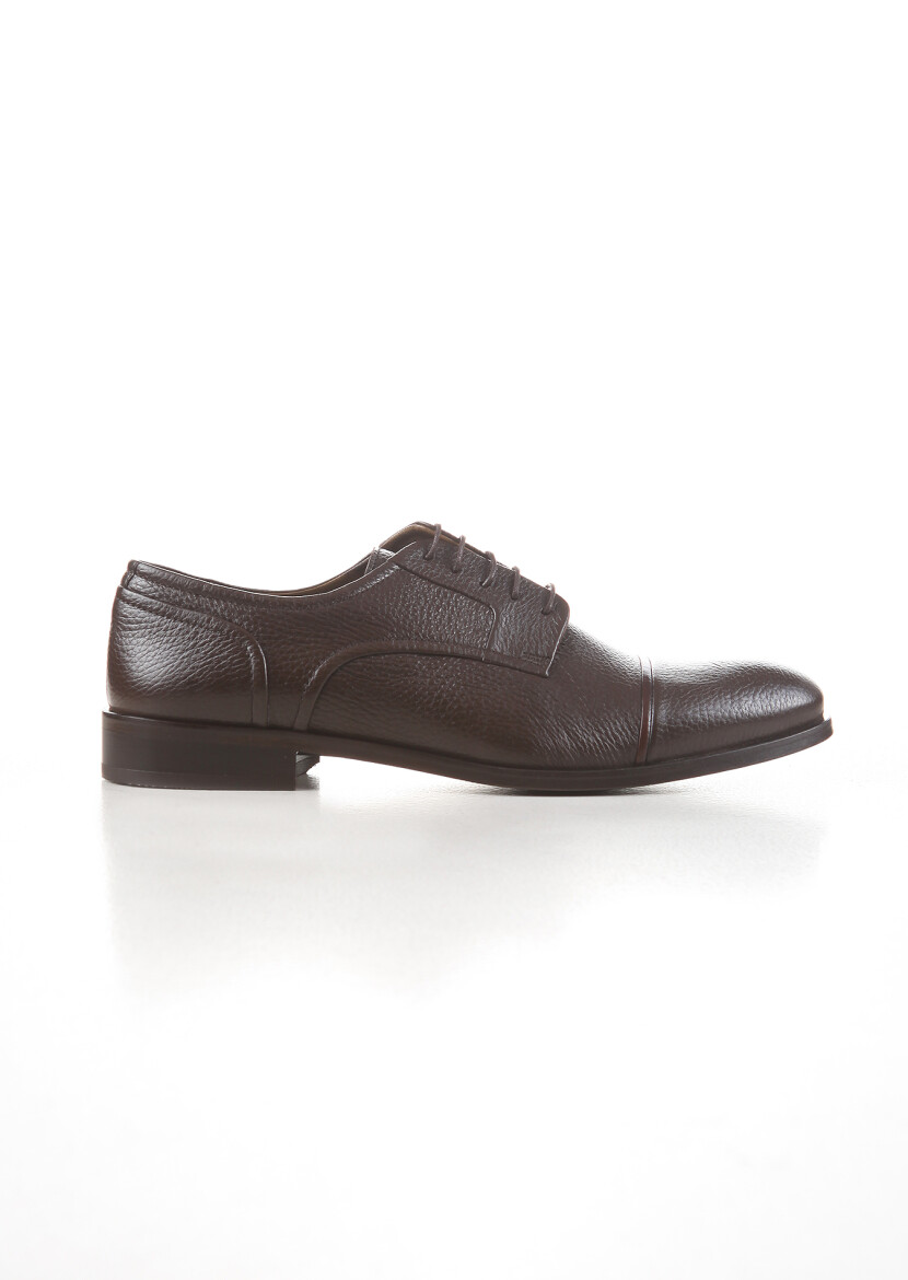 Brown Leather Classical Shoes - 1