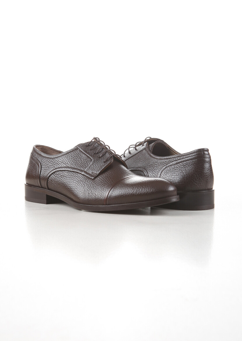 Brown Leather Classical Shoes - 3