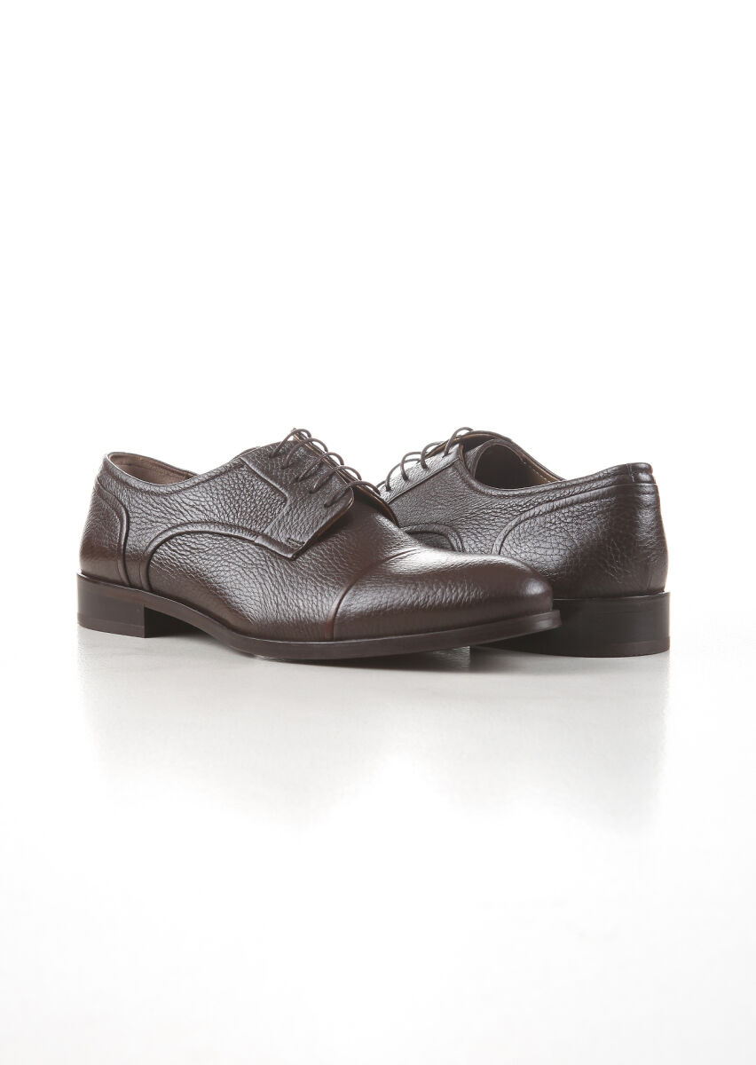 Brown Leather Classical Shoes - 3