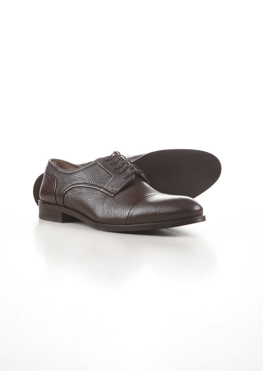Brown Leather Classical Shoes - 4