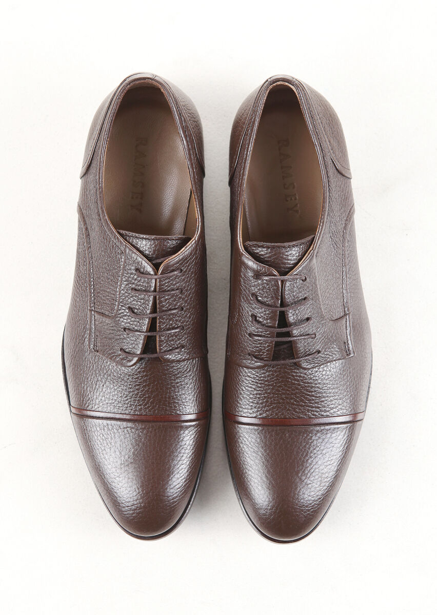 Brown Leather Classical Shoes - 5