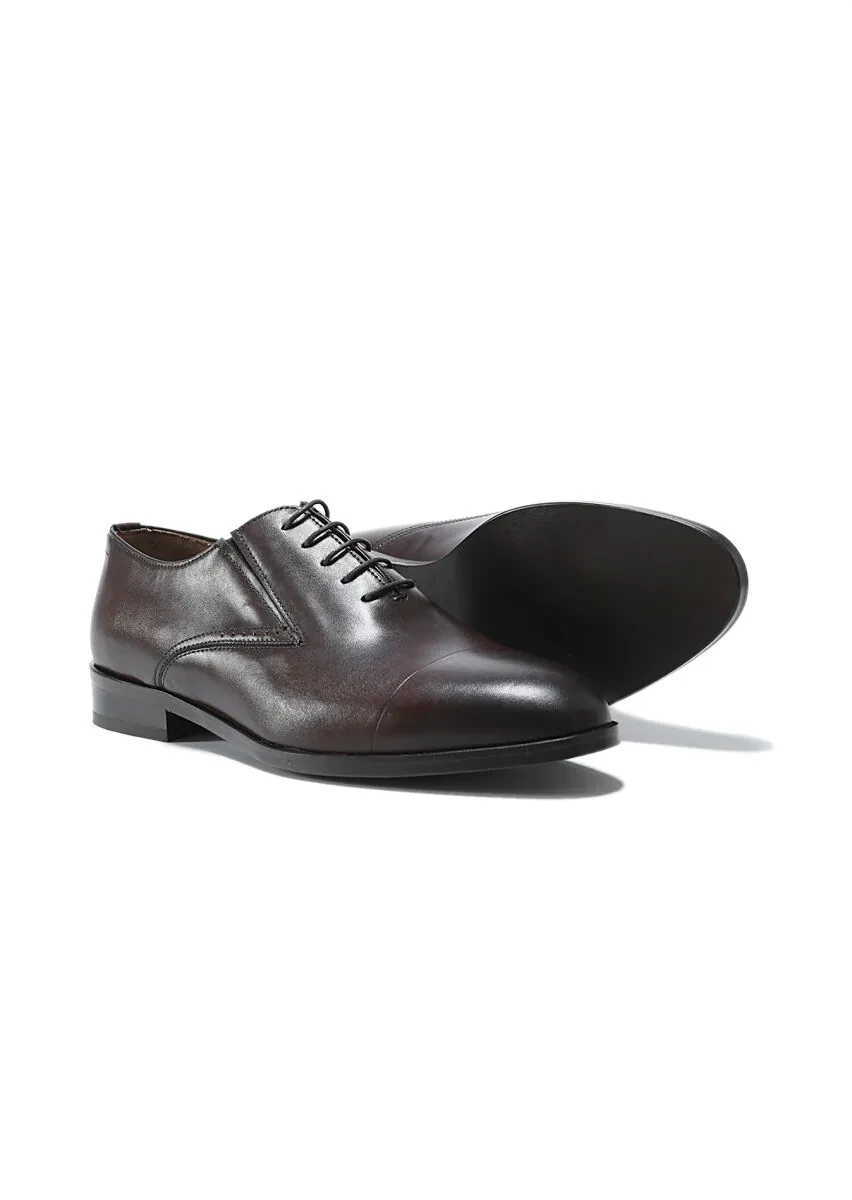 Brown Leather Classical Shoes - 4