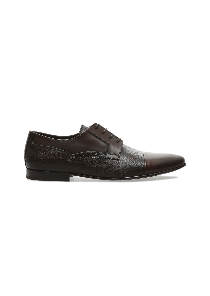 Brown Leather Classical Shoes - 1