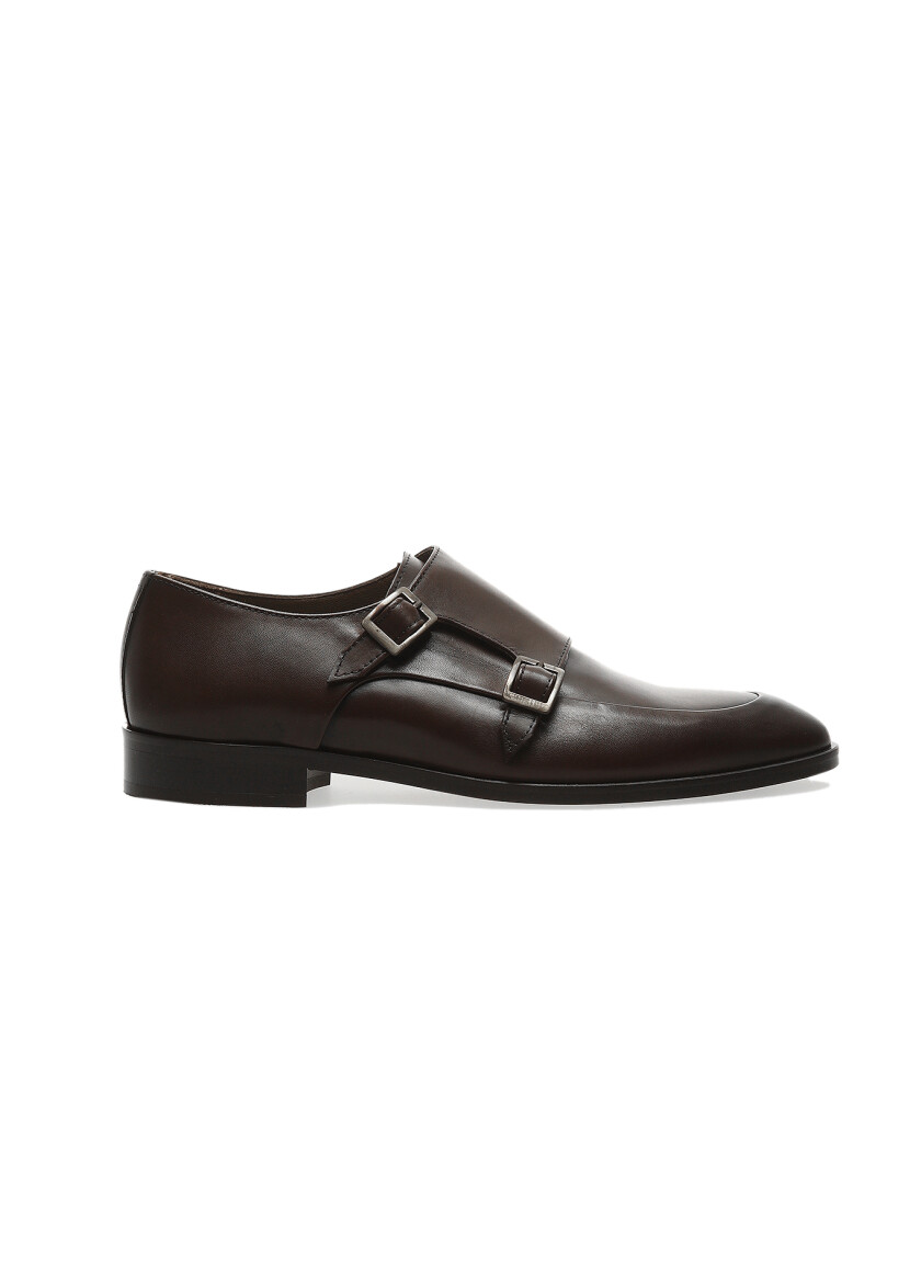 Brown Leather Classical Shoes - 1