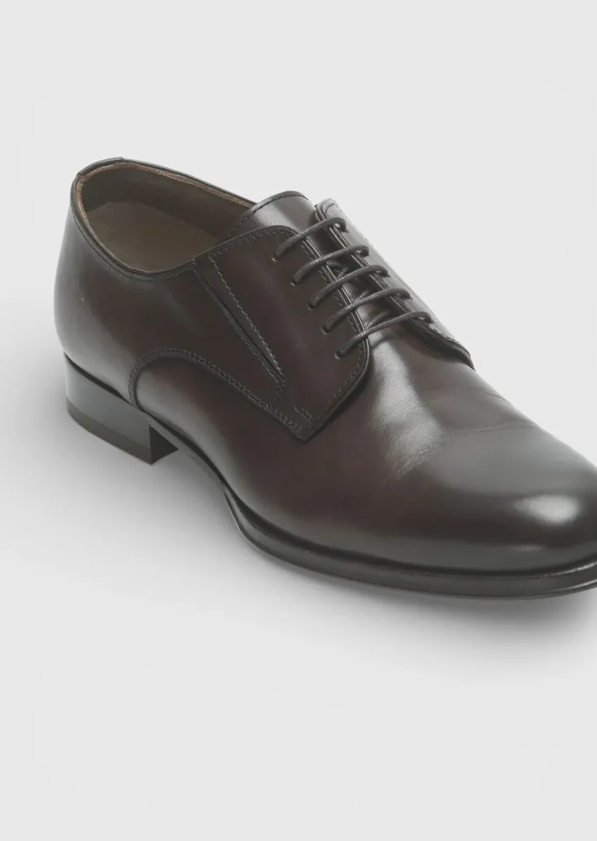 Brown Leather Classical Shoes - 2