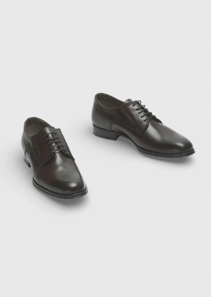 Brown Leather Classical Shoes - 3