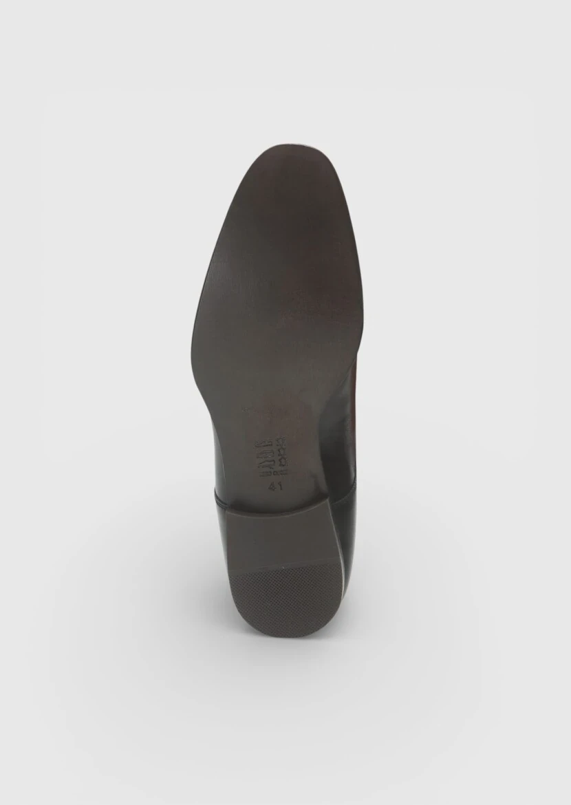 Brown Leather Classical Shoes - 4