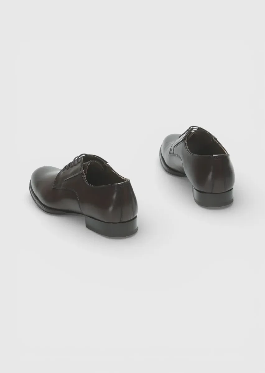 Brown Leather Classical Shoes - 5