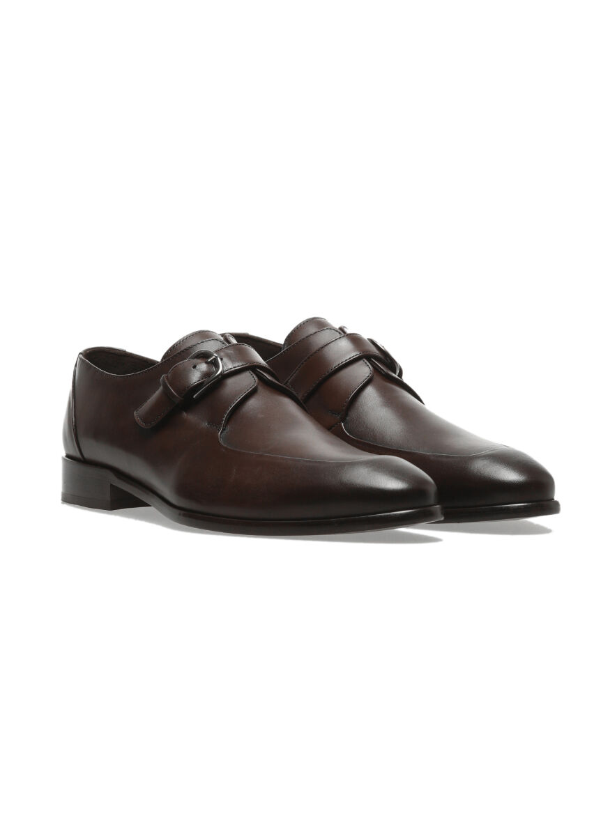 Brown Leather Classical Shoes - 2