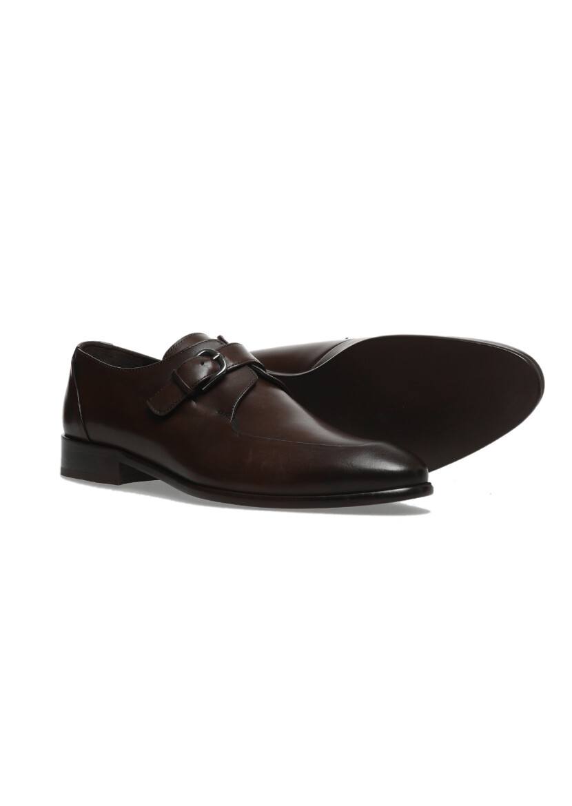 Brown Leather Classical Shoes - 3