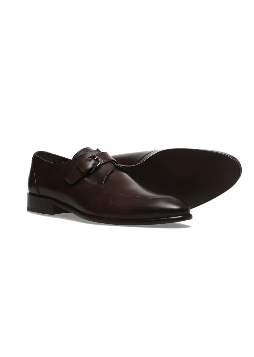 Brown Leather Classical Shoes - 3