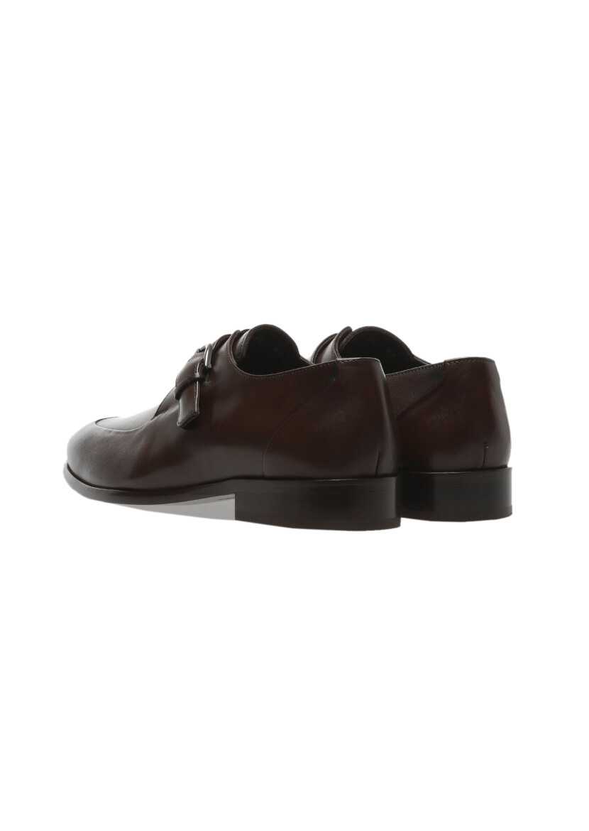 Brown Leather Classical Shoes - 4
