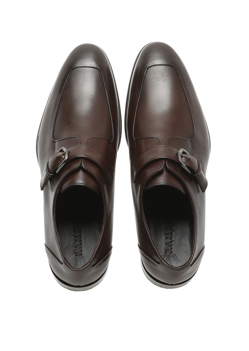 Brown Leather Classical Shoes - 5