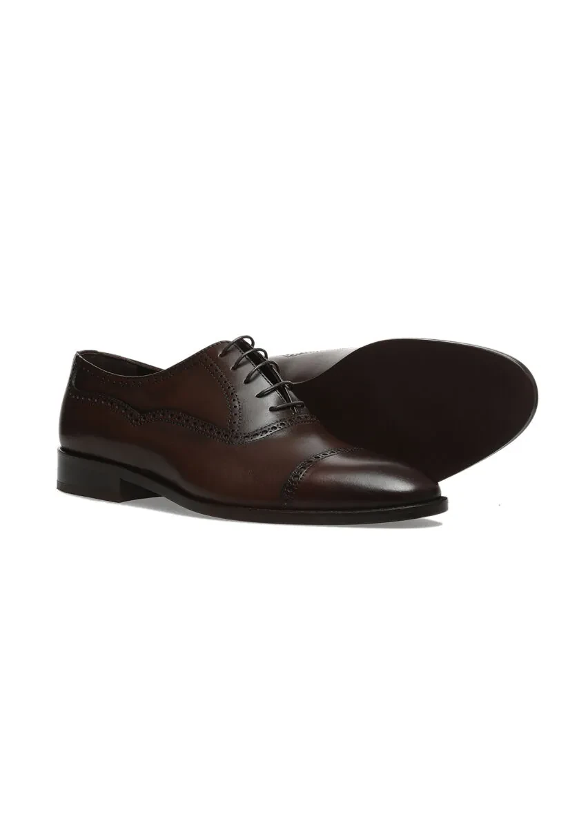 Brown Leather Classical Shoes - 3