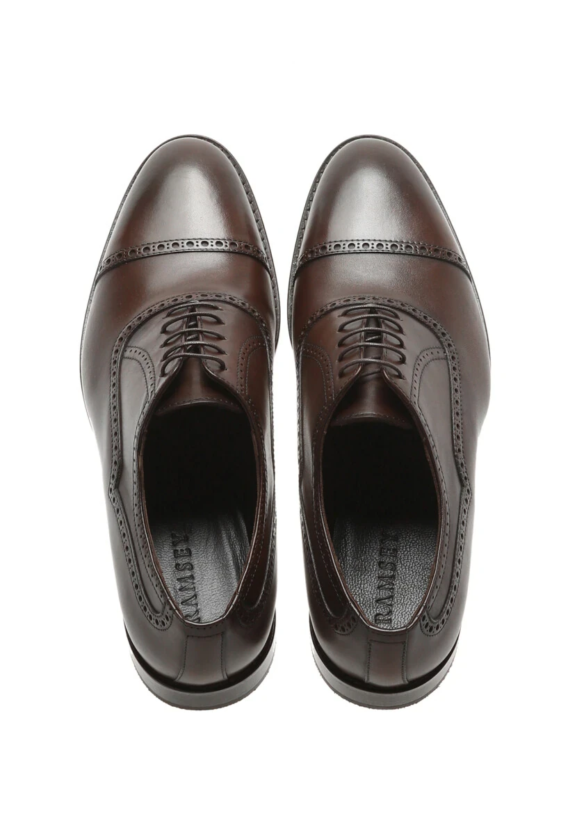Brown Leather Classical Shoes - 5