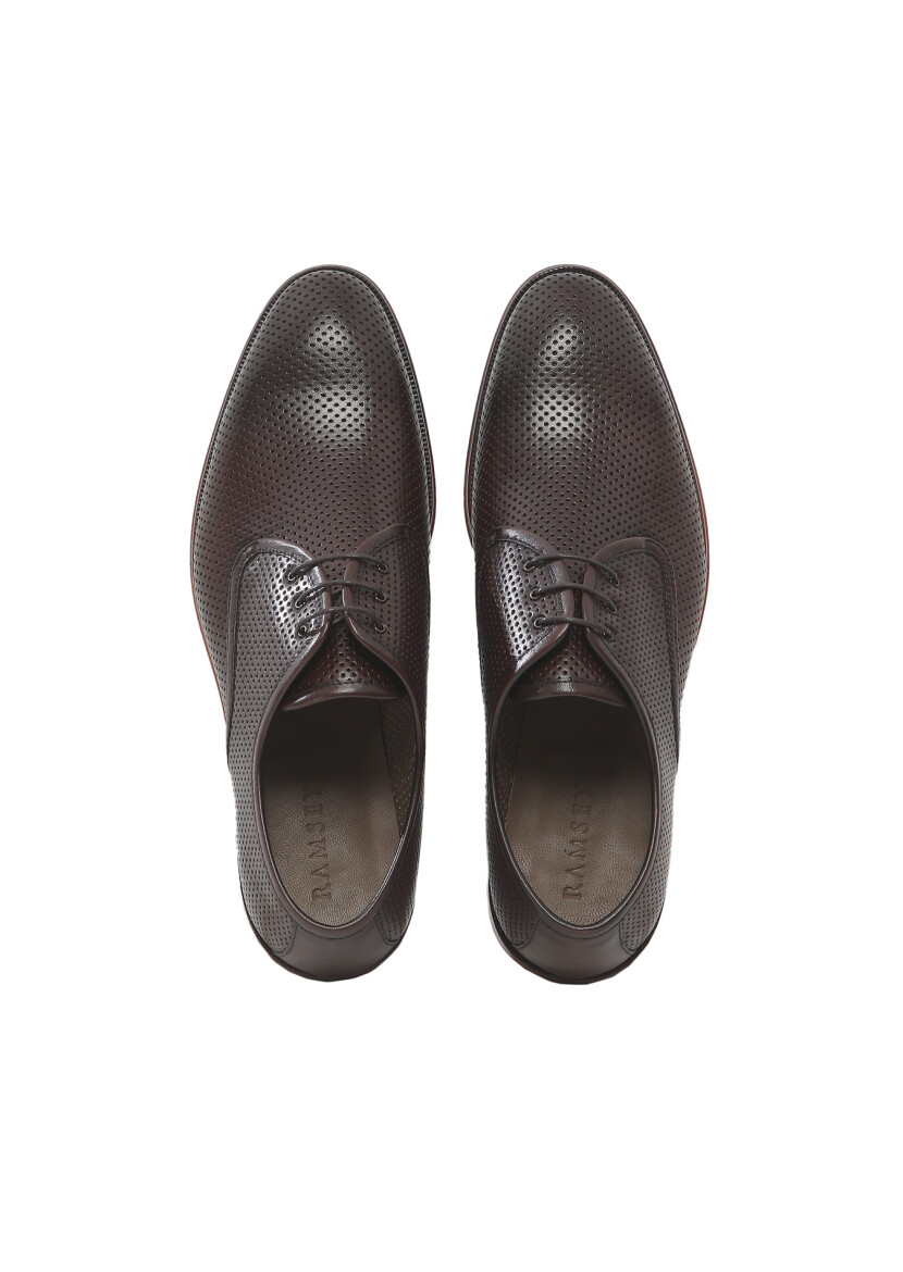 Brown Leather Classical Shoes - 6