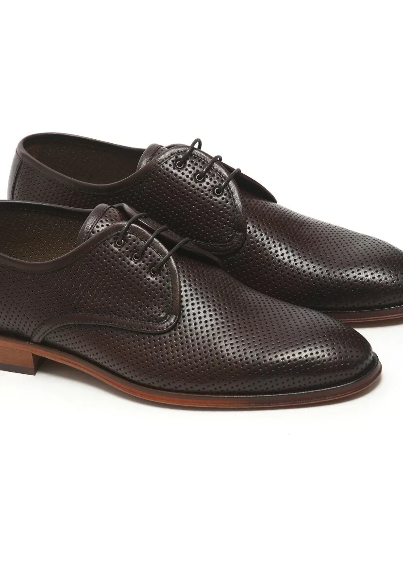 Brown Leather Classical Shoes - 3