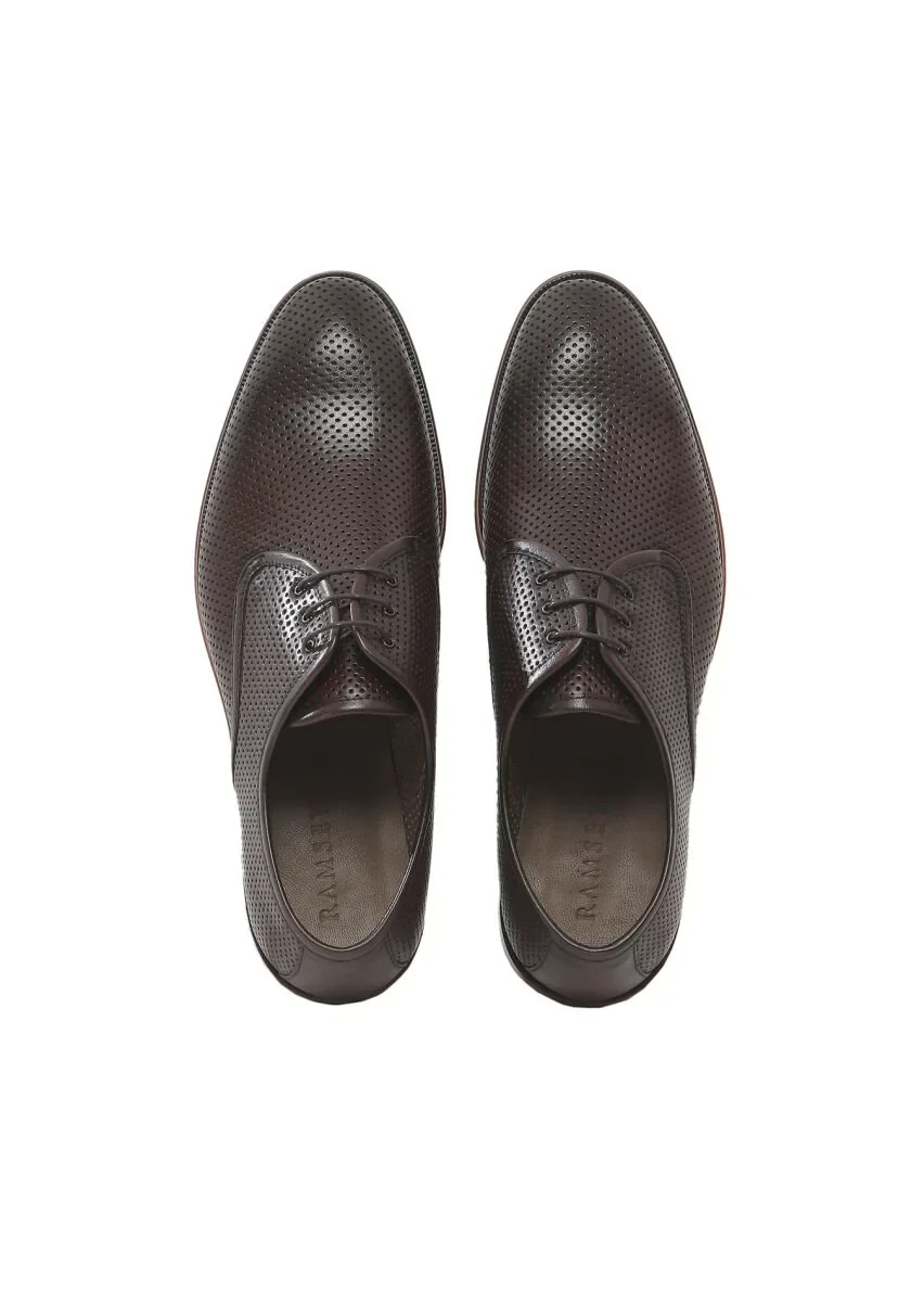 Brown Leather Classical Shoes - 6