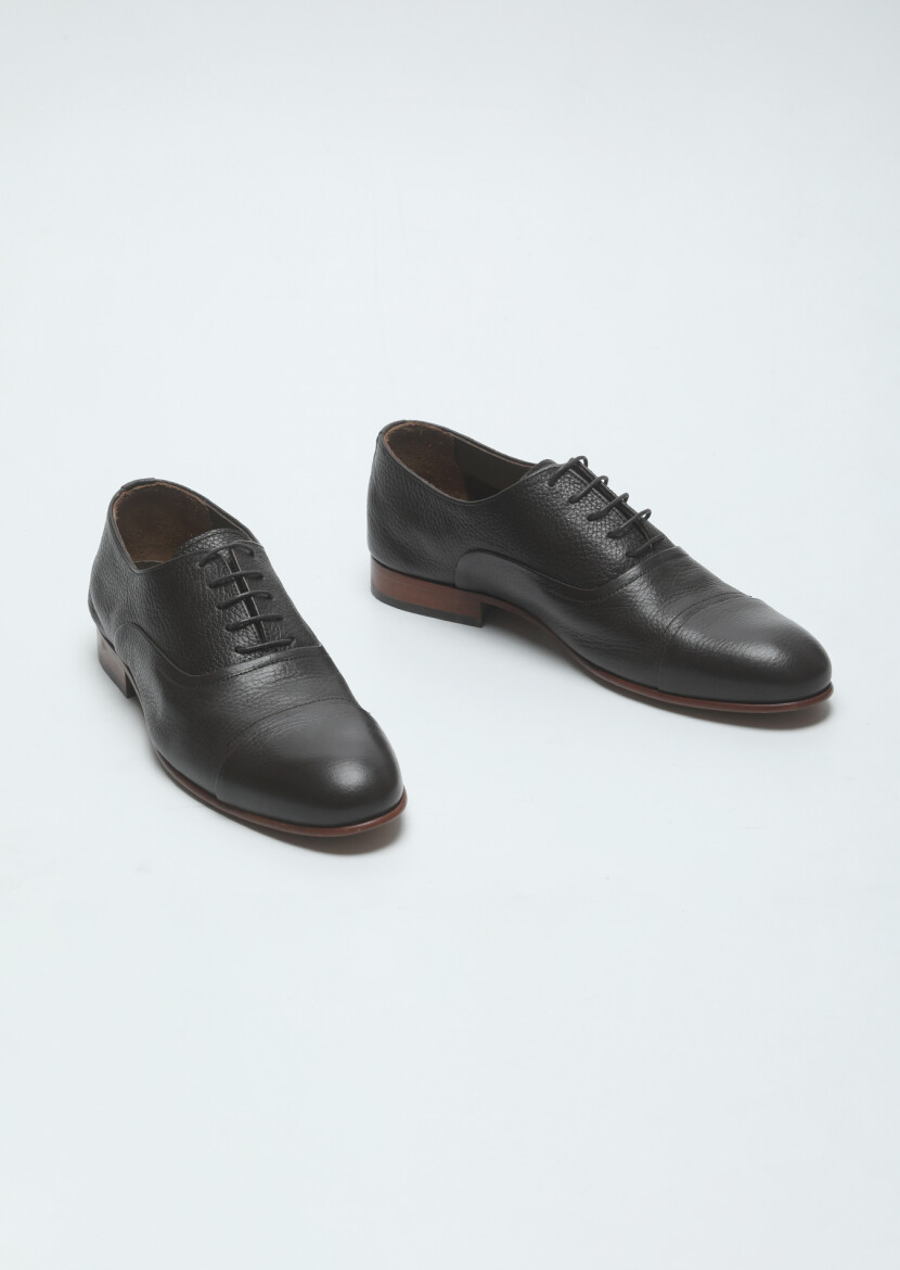 Brown Leather Classical Shoes - 3