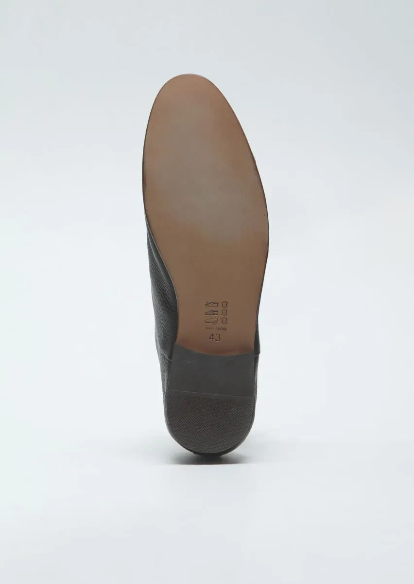 Brown Leather Classical Shoes - 4