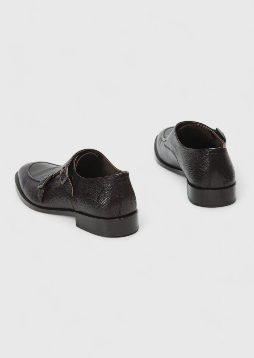 Brown Leather Classical Shoes - 5