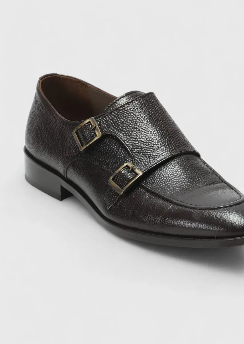 Brown Leather Classical Shoes - 2