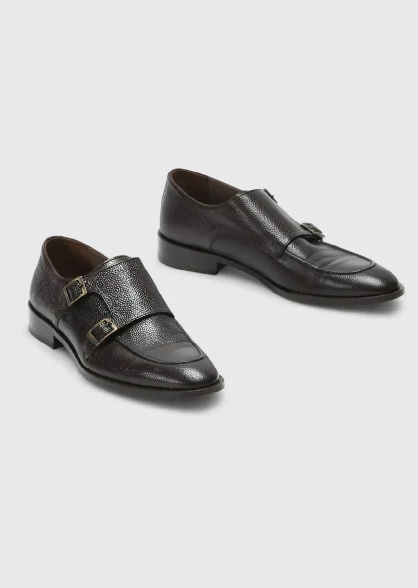 Brown Leather Classical Shoes - 3